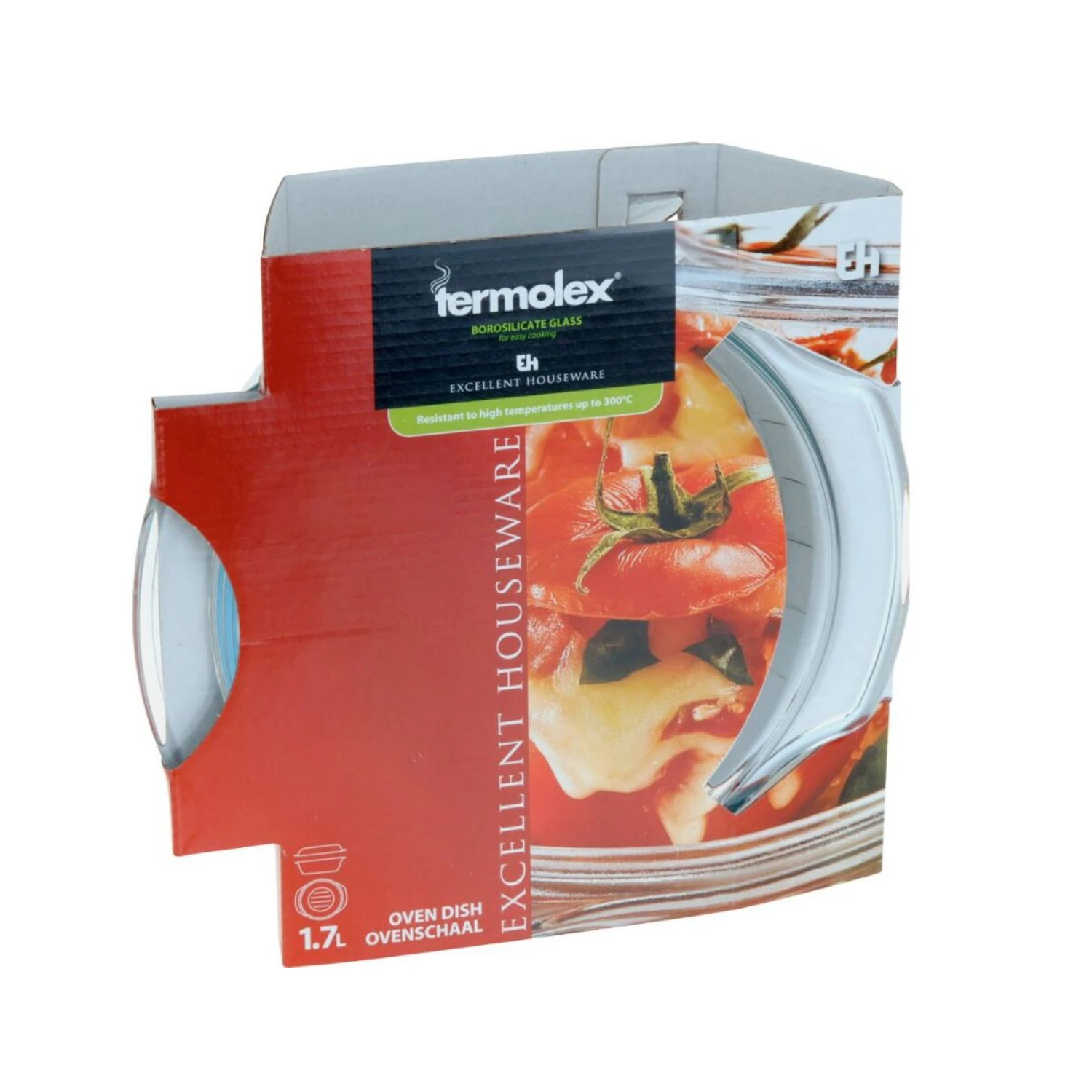 Excellent Houseware Termolex Ovenschaal 1,7 L Met Deksel 4 Excellent Houseware Termolex Ovenschaal 1,7 L Met Deksel - Afbeelding 2