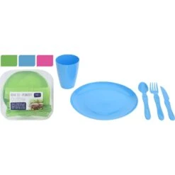 Merkloos Picknick Set 31 Delig Plastic 3 Assorti Kleuren -Thuis Keuken 101 0449 1 3