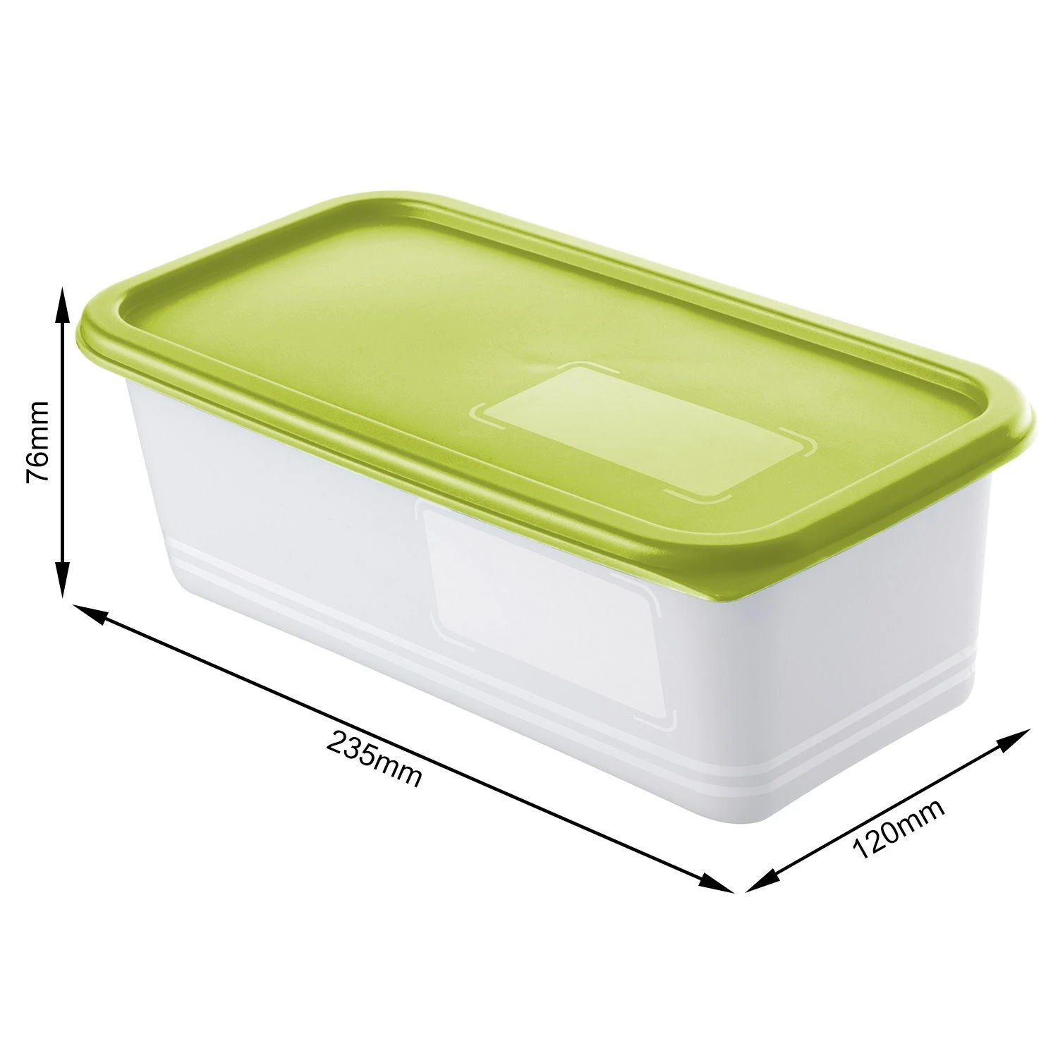 Rotho Diepvriesdozen Set 3 X 1,2 L DOMINO Lime Groen 4 Rotho Diepvriesdozen Set 3 X 1,2 L DOMINO Lime Groen - Afbeelding 2