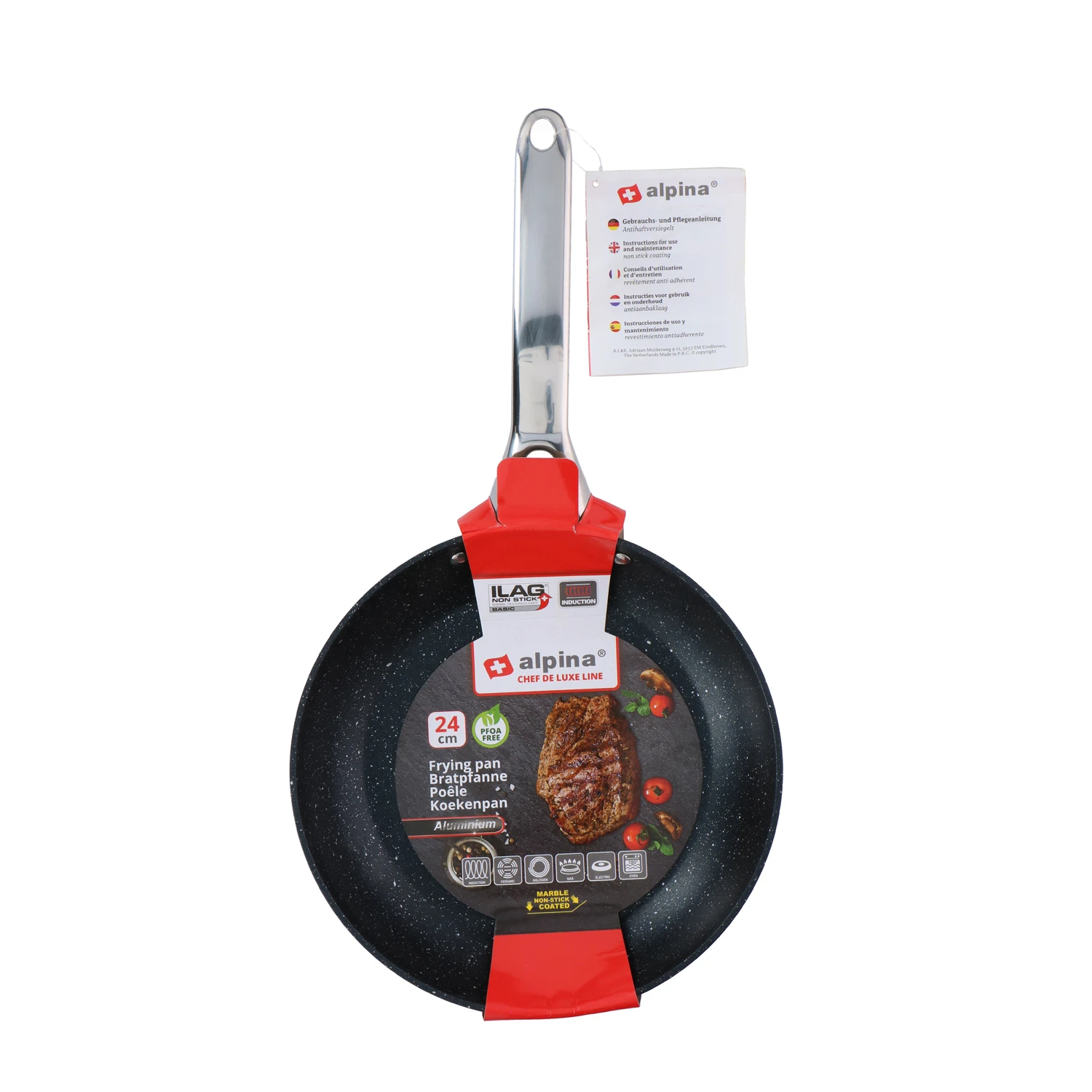 Alpina Koekenpan Antiaanbak 24 Cm Alle Warmtebronnen 3 Alpina Koekenpan Antiaanbak 24 Cm Alle Warmtebronnen