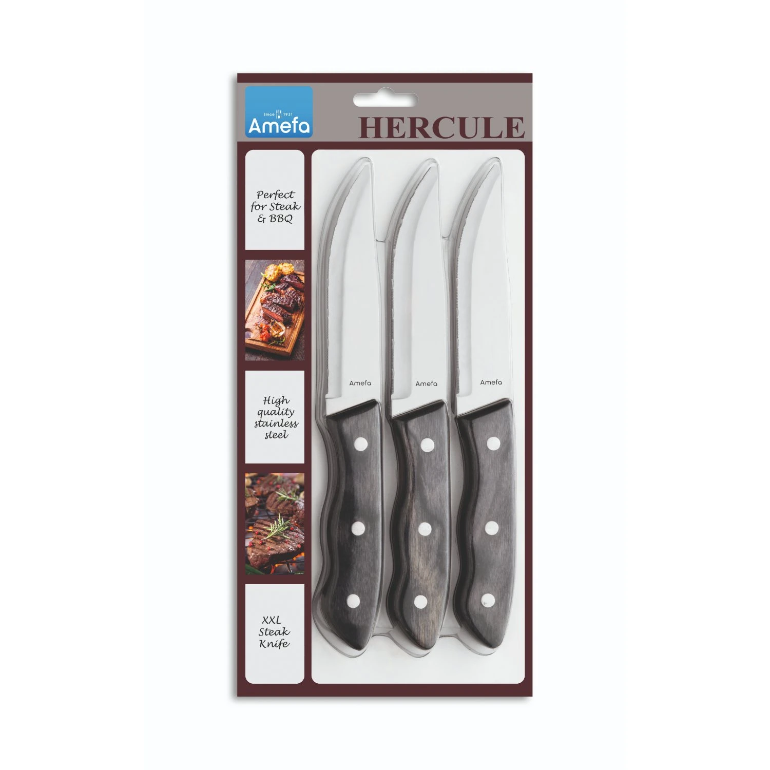 Amefa Hercule Steakmessen 3 Stuks 3 Amefa Hercule Steakmessen 3 Stuks