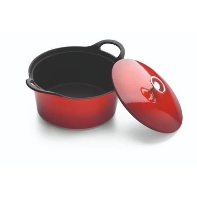 Cuisinox Gietijzeren Braadpan Ø24 Volcan Rood Geëmailleerd 4 Cuisinox Gietijzeren Braadpan Ø24 Volcan Rood Geëmailleerd - Afbeelding 2