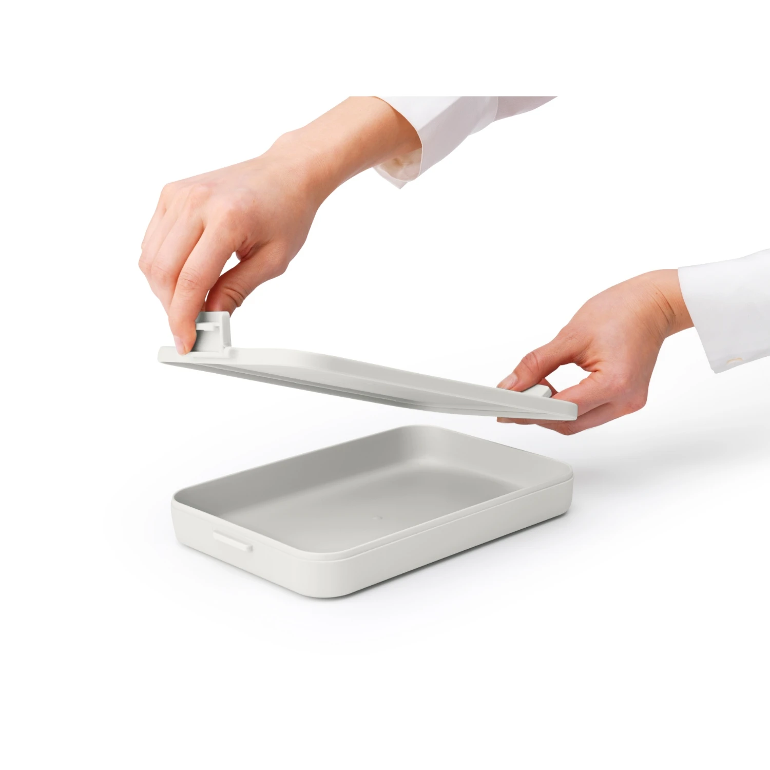 Brabantia Make & Take Lunchbox Plat Lichtgrijs 5 Brabantia Make & Take Lunchbox Plat Lichtgrijs - Afbeelding 3