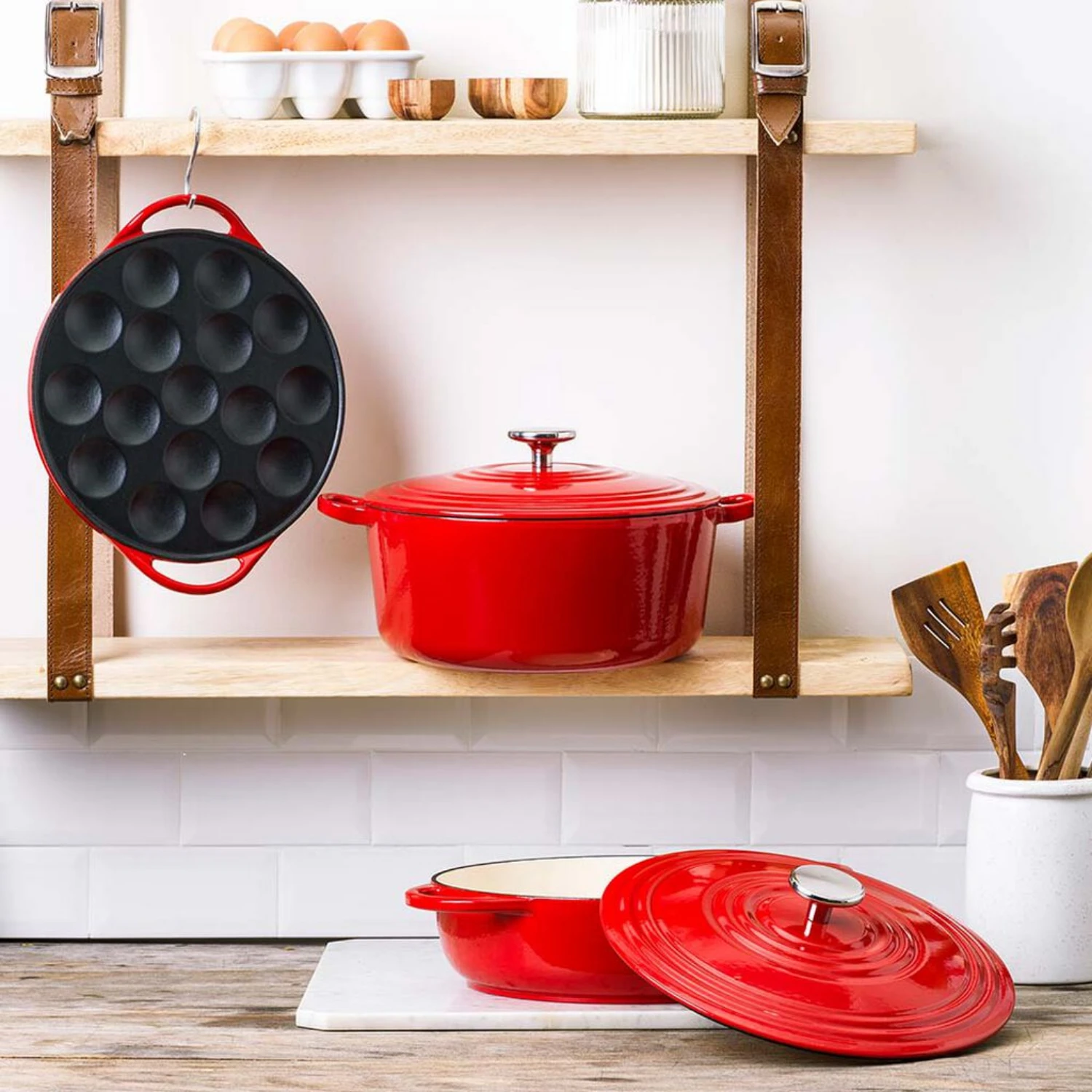 BK Bourgogne Braadpan Ø24 Cm Chili Red 5 BK Bourgogne Braadpan Ø24 Cm Chili Red - Afbeelding 3