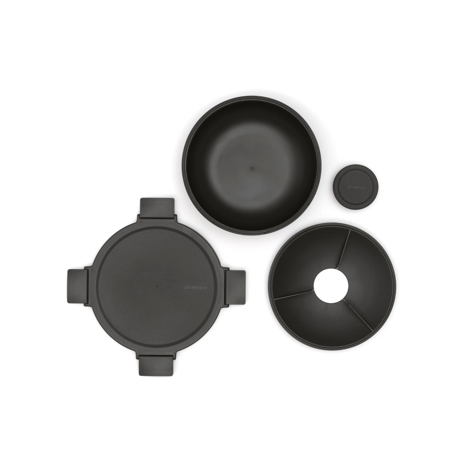 Brabantia Make En Take Salade Lunchkom 1,3 Liter Donkergrijs 4 Brabantia Make En Take Salade Lunchkom 1,3 Liter Donkergrijs - Afbeelding 2