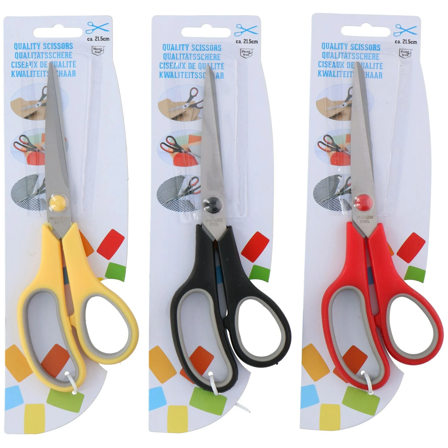 Schaar 21.5Cm 3 Assorti Kleur 6 Schaar 21.5Cm 3 Assorti Kleur - Afbeelding 4