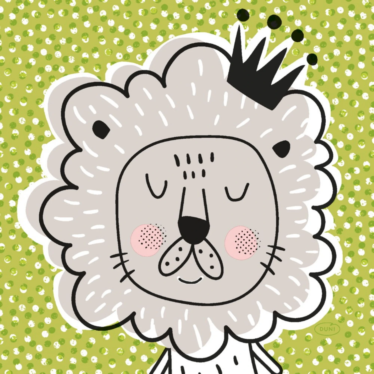 Servetten Playful Lion King 33x33 Cm 3 Servetten Playful Lion King 33x33 Cm