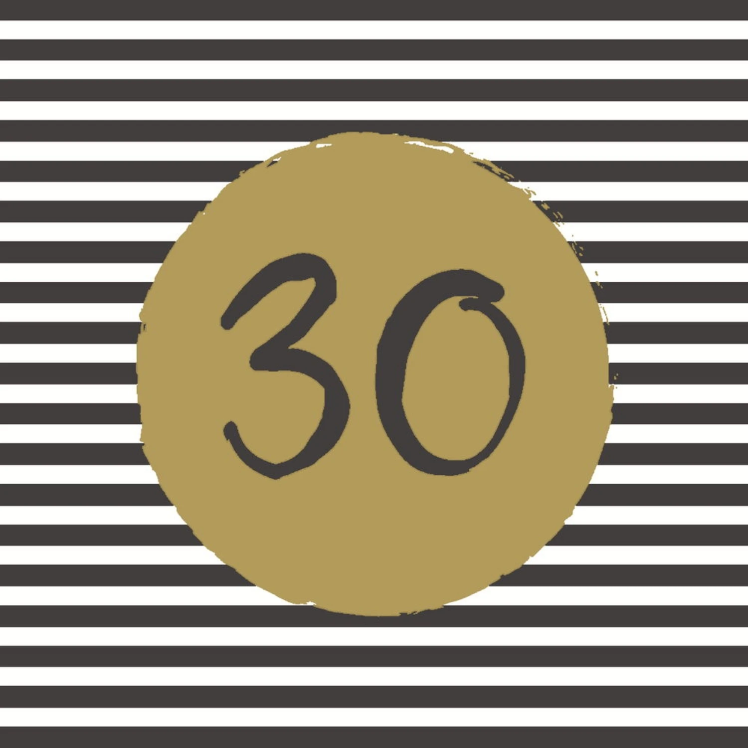 Servetten 30th Birthday 33x33 Cm 4 Servetten 30th Birthday 33x33 Cm - Afbeelding 2