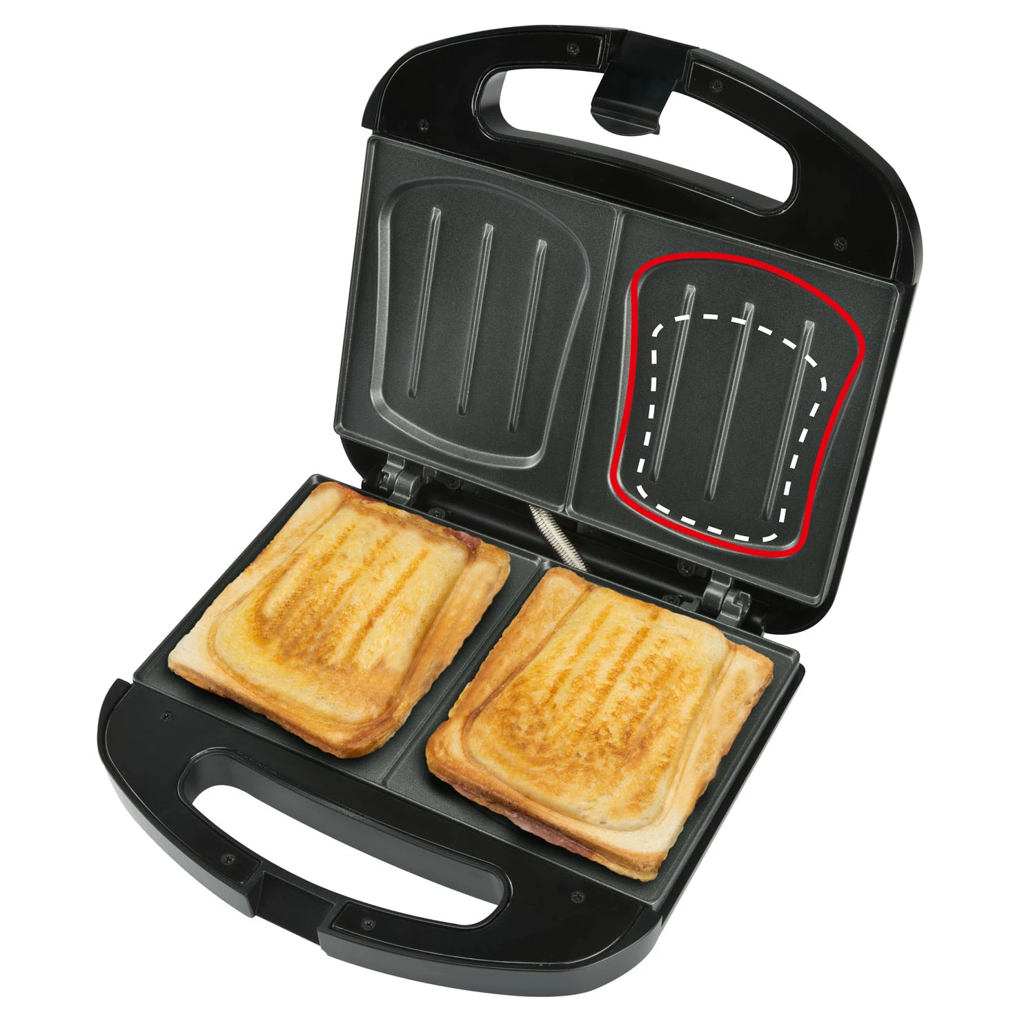 Bourgini Sandwich Maker Xxl Black 4 Bourgini Sandwich Maker Xxl Black - Afbeelding 2