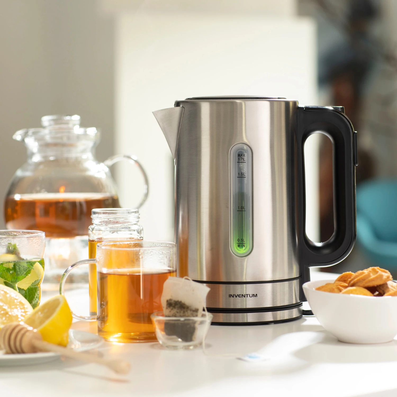 Inventum Waterkoker HW817D 1,7 L RVS LED Digitaal 4 Inventum Waterkoker HW817D 1,7 L RVS LED Digitaal - Afbeelding 2