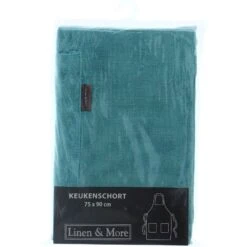 Linen & More Schort Uni Groen -Thuis Keuken 330f0735bf2f3859f6545826564c6ebc