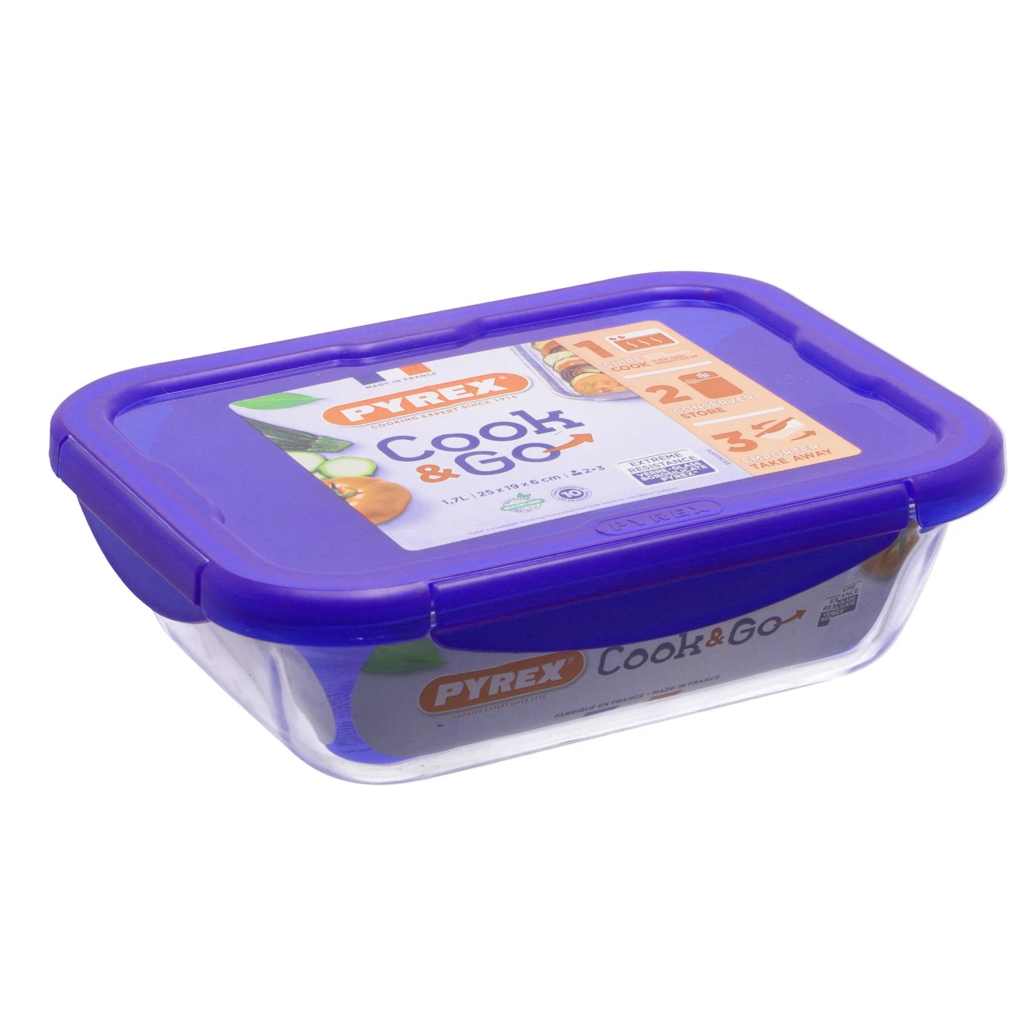 Pyrex Cook & Go Ovenschaal 24X18X6 Cm 3 Pyrex Cook & Go Ovenschaal 24X18X6 Cm