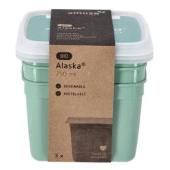 Alaska 3 Diepvriesdozen Vierkant 0.75 L -Thuis Keuken 8b2e938973298ade4c8e80a195b86104