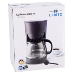 Koffiezetapparaat 1,25L Zwart 750W -Thuis Keuken bb7a545f64dcbc170ce5ff023bb39618