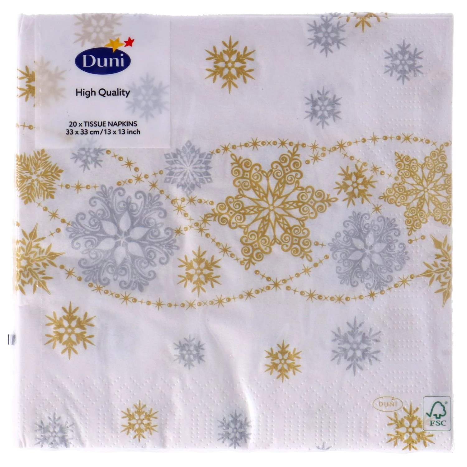 Duni Servetten Snow White 33x33 Cm 3 Duni Servetten Snow White 33x33 Cm