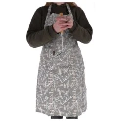 Schort Grijs + Tekst -Thuis Keuken fde67c9a1b47df1be4e80be59b9197b2